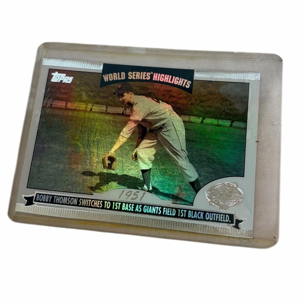 1951 Topps Bobby Thomson World Series Highlights – Historic Giants Outfield Card